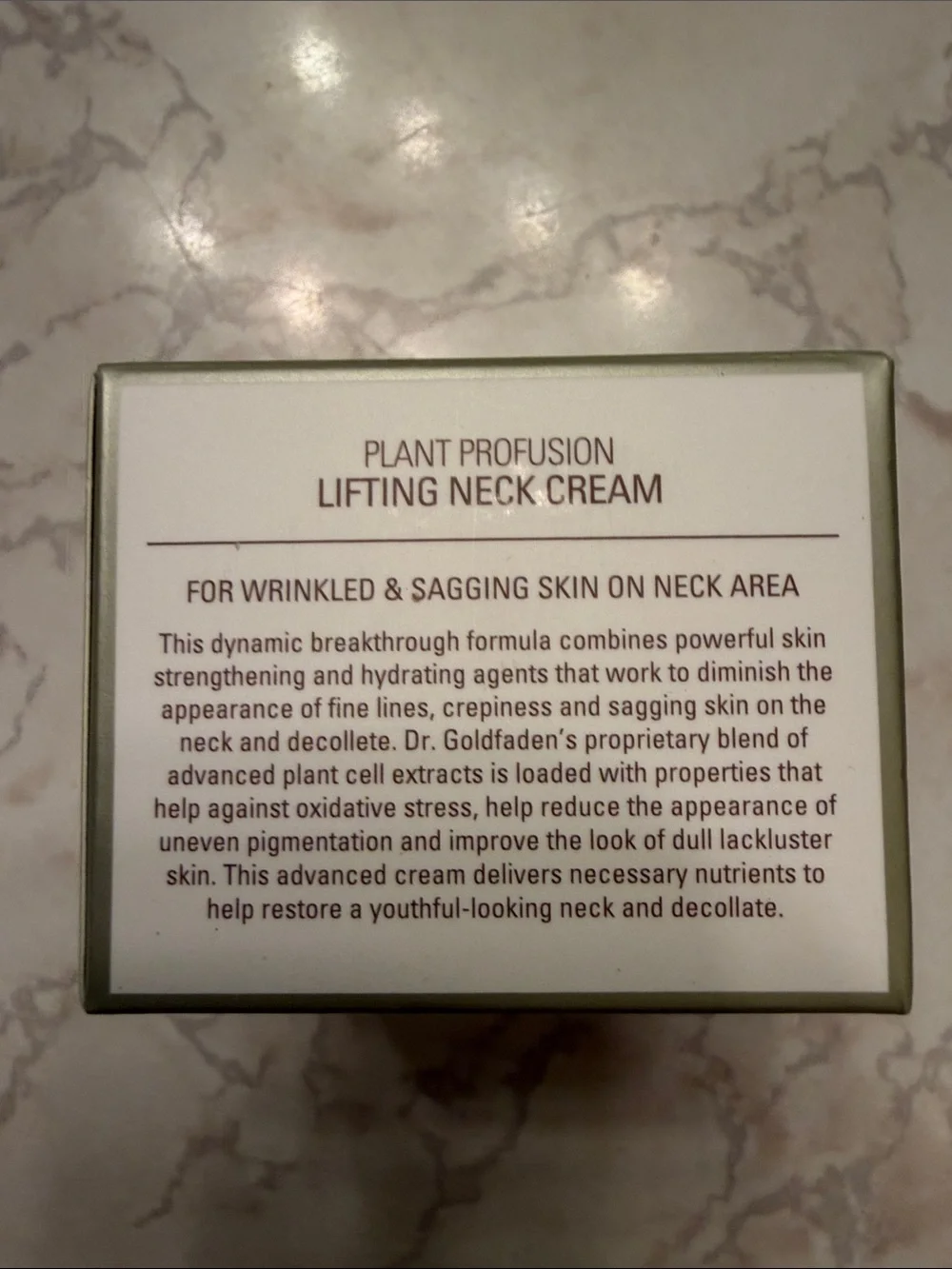 GOLDFADEN MD -Plant Profusion Lifting Neck Cream